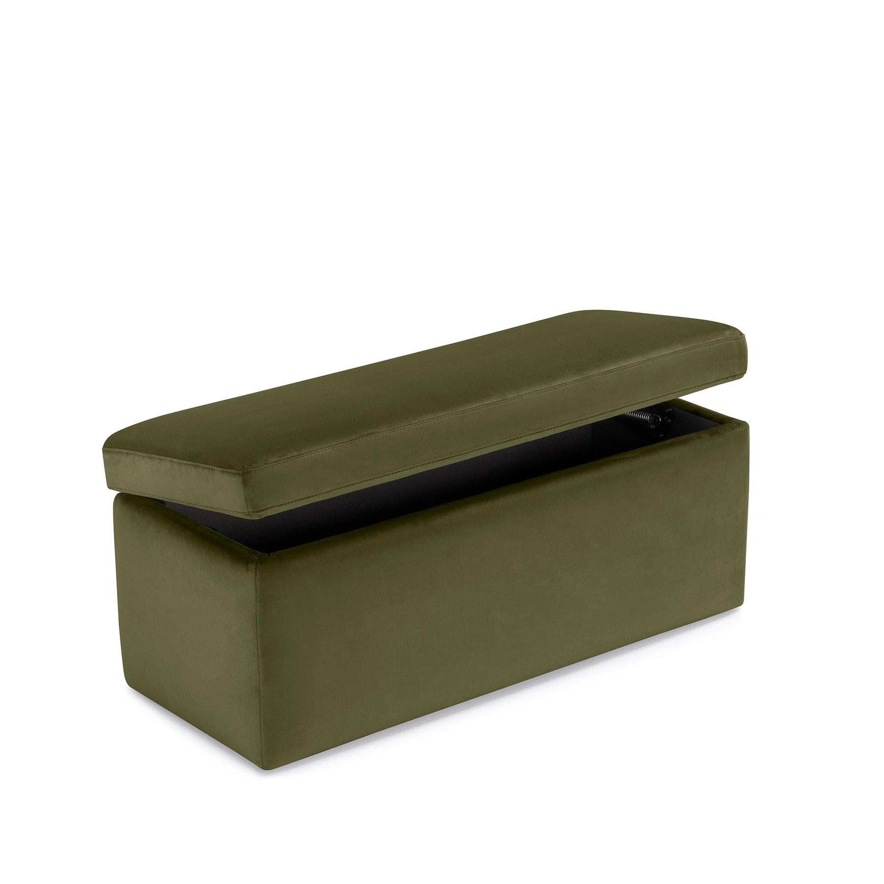 Panca Contenitore Made in Italy in Velluto Verde modello VIANA