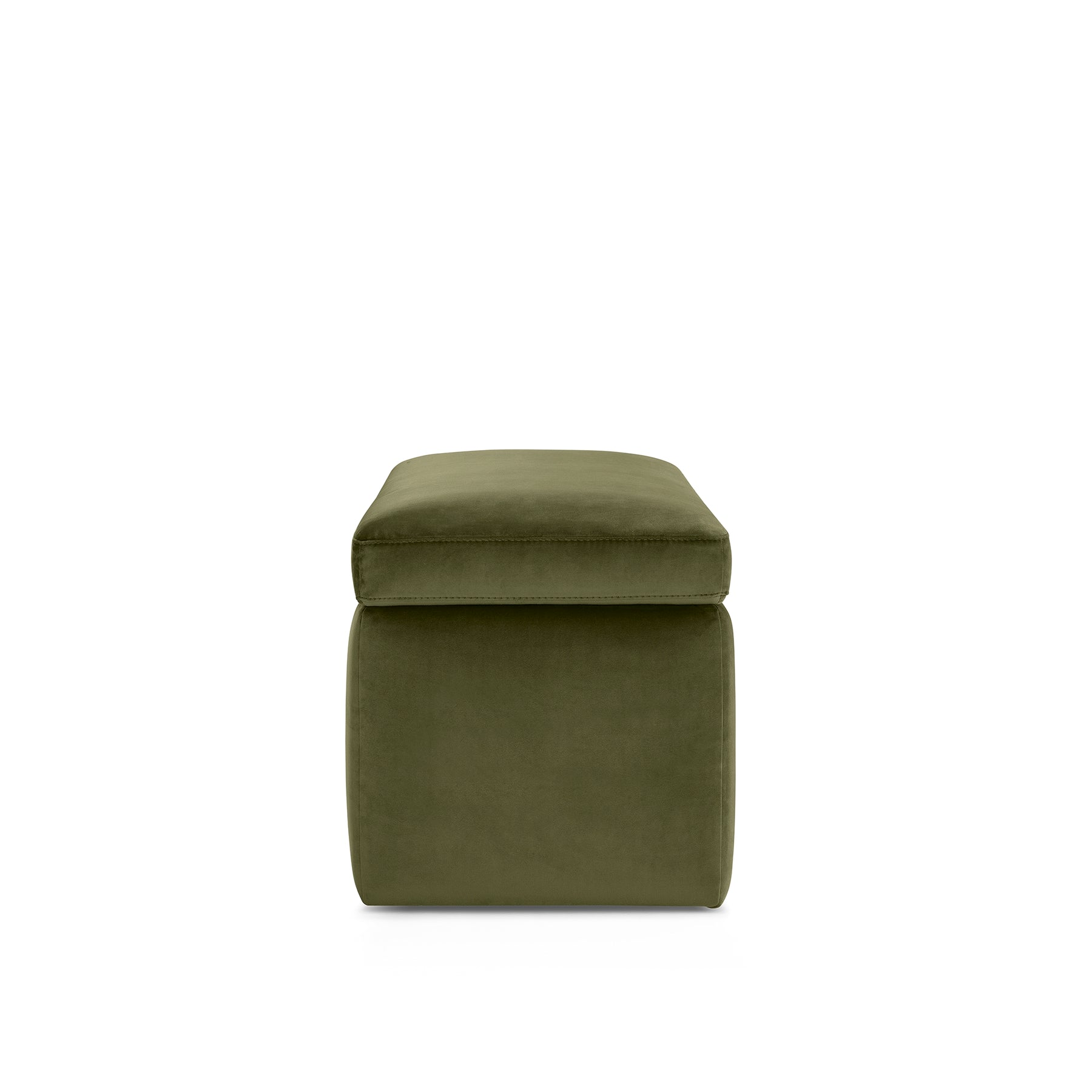 Panca Contenitore Made in Italy in Velluto Verde modello VIANA