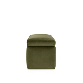 Panca Contenitore Made in Italy in Velluto Verde modello VIANA