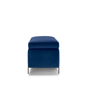 Panca Contenitore Made in Italy in Velluto Blu - SARDORELLA 110x45 cm