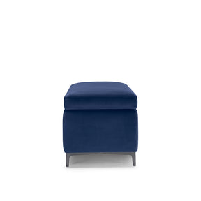 Panca Contenitore Made in Italy in Velluto Blu - AVIGLIANA 110x50 cm