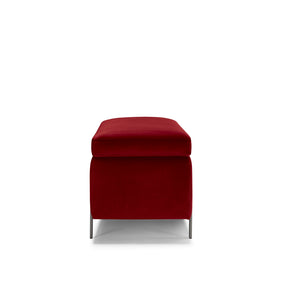 Panca Contenitore Made in Italy in Velluto Bordeaux - SARDORELLA 110x45 cm