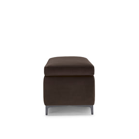 Panca Contenitore Made in Italy in Velluto Marrone - AVIGLIANA 110x50 cm