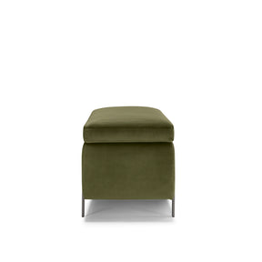 Panca Contenitore Made in Italy in Velluto Verde - SARDORELLA 110x45 cm