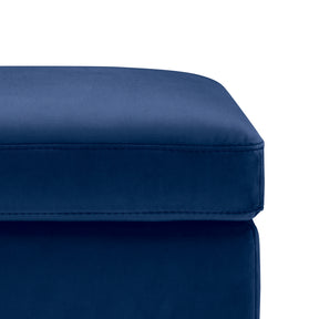 Panca Contenitore Made in Italy in Velluto Blu - SARDORELLA 110x45 cm