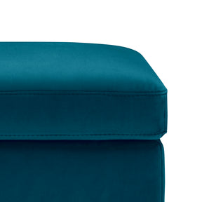 Panca Contenitore Made in Italy in Velluto Petrolio - SARDORELLA 110x45 cm