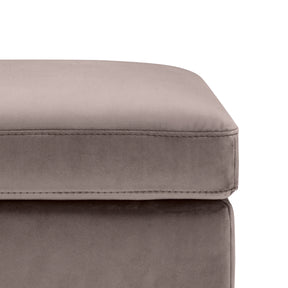 Panca Contenitore Made in Italy in Velluto Tortora - SARDORELLA 110x45 cm
