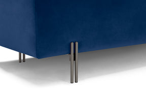 Panca Contenitore Made in Italy in Velluto Blu - SARDORELLA 110x45 cm