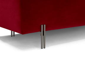 Panca Contenitore Made in Italy Trapuntata in Velluto Bordeaux CARAMAGNA 110x45 cm