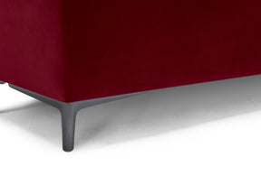 Panca Contenitore Made in Italy in Velluto Bordeaux - AVIGLIANA 110x50 cm