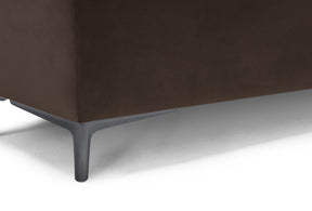 Panca Contenitore Made in Italy in Velluto Marrone - AVIGLIANA 110x50 cm