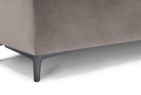 Panca Contenitore Made in Italy in Velluto Tortora - AVIGLIANA 110x50 cm