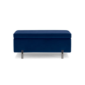 Panca Contenitore Made in Italy in Velluto Blu - SARDORELLA 110x45 cm