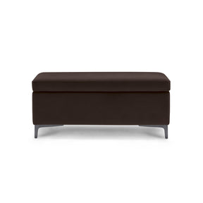 Panca Contenitore Made in Italy in Velluto Marrone - AVIGLIANA 110x50 cm