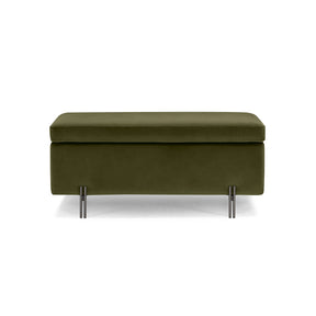 Panca Contenitore Made in Italy in Velluto Verde - SARDORELLA 110x45 cm