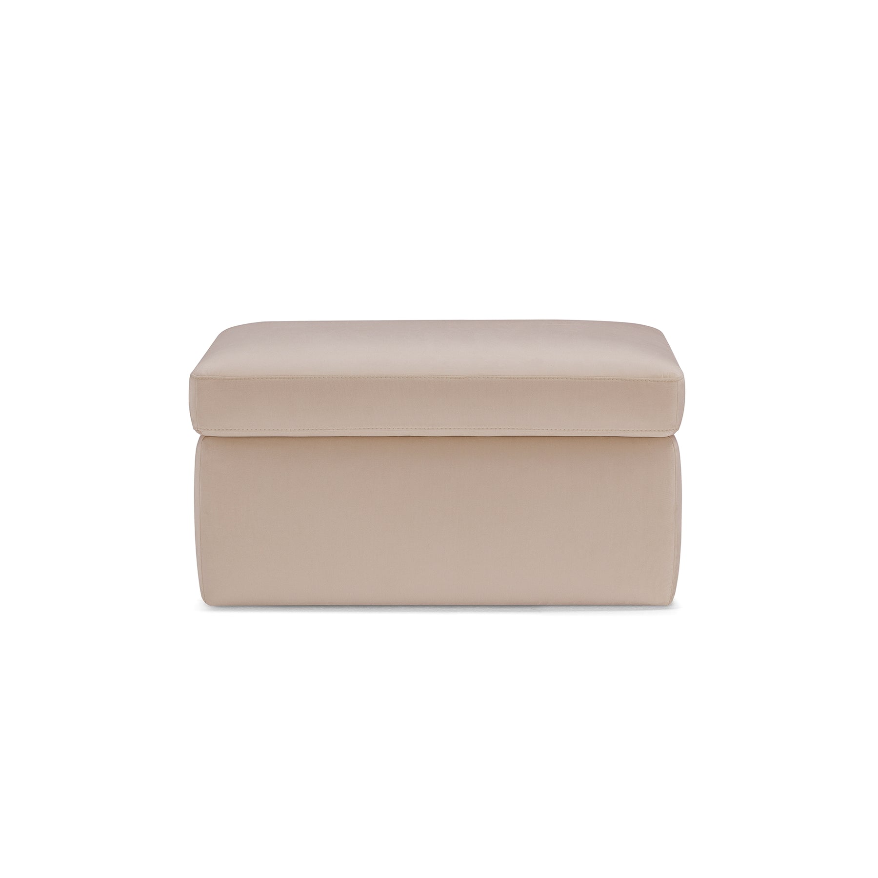 Pouf Contenitore Made in Italy in Velluto Camel - VULGANO