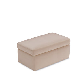 Pouf Contenitore Made in Italy in Velluto Camel - VULGANO