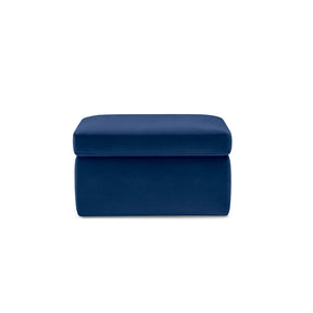 Pouf Contenitore Made in Italy in Velluto Blu - VULGANO