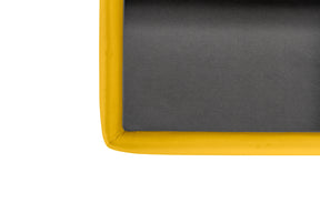 Panca Contenitore Made in Italy in Velluto Giallo - SARDORELLA 110x45 cm