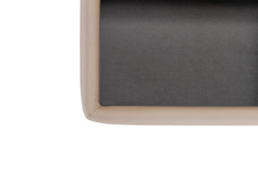 Panca Contenitore Made in Italy Trapuntata in Velluto Camel - CARAMAGNA 110x45 cm