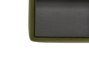 Panca Contenitore Made in Italy Trapuntata in Velluto Verde - CARAMAGNA 110x45 cm