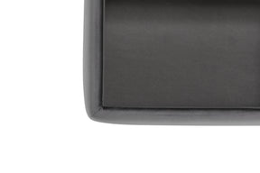 Panca Contenitore Made in Italy Trapuntata in Velluto Grigio - CARAMAGNA 110x45 cm