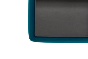 Panca Contenitore Made in Italy Trapuntata in Velluto Petrolio - CARAMAGNA 110x45 cm