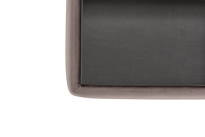 Panca Contenitore Made in Italy in Velluto Tortora - SARDORELLA 110x45 cm