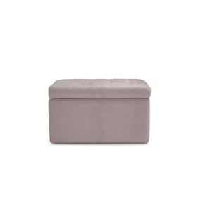 Panca Contenitore Made in Italy Trapuntata in Tessuto Cinigliato Tortora modello VALSURA