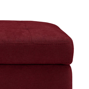 Panca Contenitore Made in Italy Trapuntata in Tessuto Cinigliato Bordeaux modello VALSURA