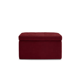 Panca Contenitore Made in Italy Trapuntata in Tessuto Cinigliato Bordeaux modello VALSURA