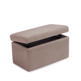 Panca Contenitore Made in Italy in Tessuto Cinigliato Camel - VIANA