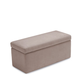 Panca Contenitore Made in Italy in Tessuto Cinigliato Camel - VIANA