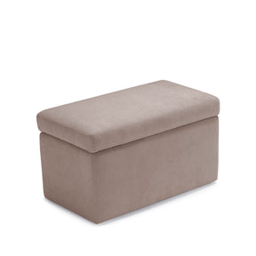 Panca Contenitore Made in Italy in Tessuto Cinigliato Camel - VIANA