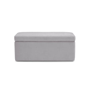 Panca Contenitore Made in Italy in Tessuto Cinigliato Grigio Chiaro - VIANA