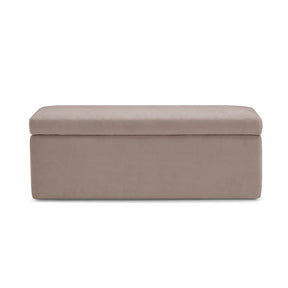 Panca Contenitore Made in Italy in Tessuto Cinigliato Camel - VIANA
