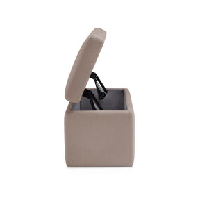 Panca Contenitore Made in Italy in Tessuto Cinigliato Camel - VIANA