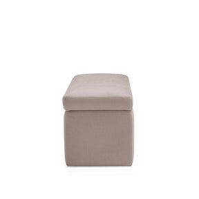 Panca Contenitore Made in Italy in Tessuto Cinigliato Camel - VIANA