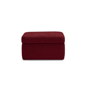 Pouf Contenitore Made in Italy in Tessuto Cinigliato Bordeaux - VULGANO