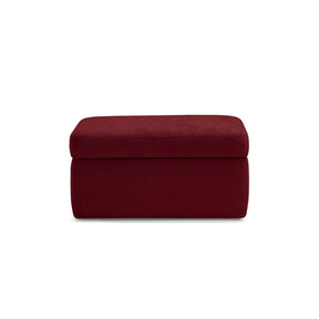 Pouf Contenitore Made in Italy in Tessuto Cinigliato Bordeaux - VULGANO
