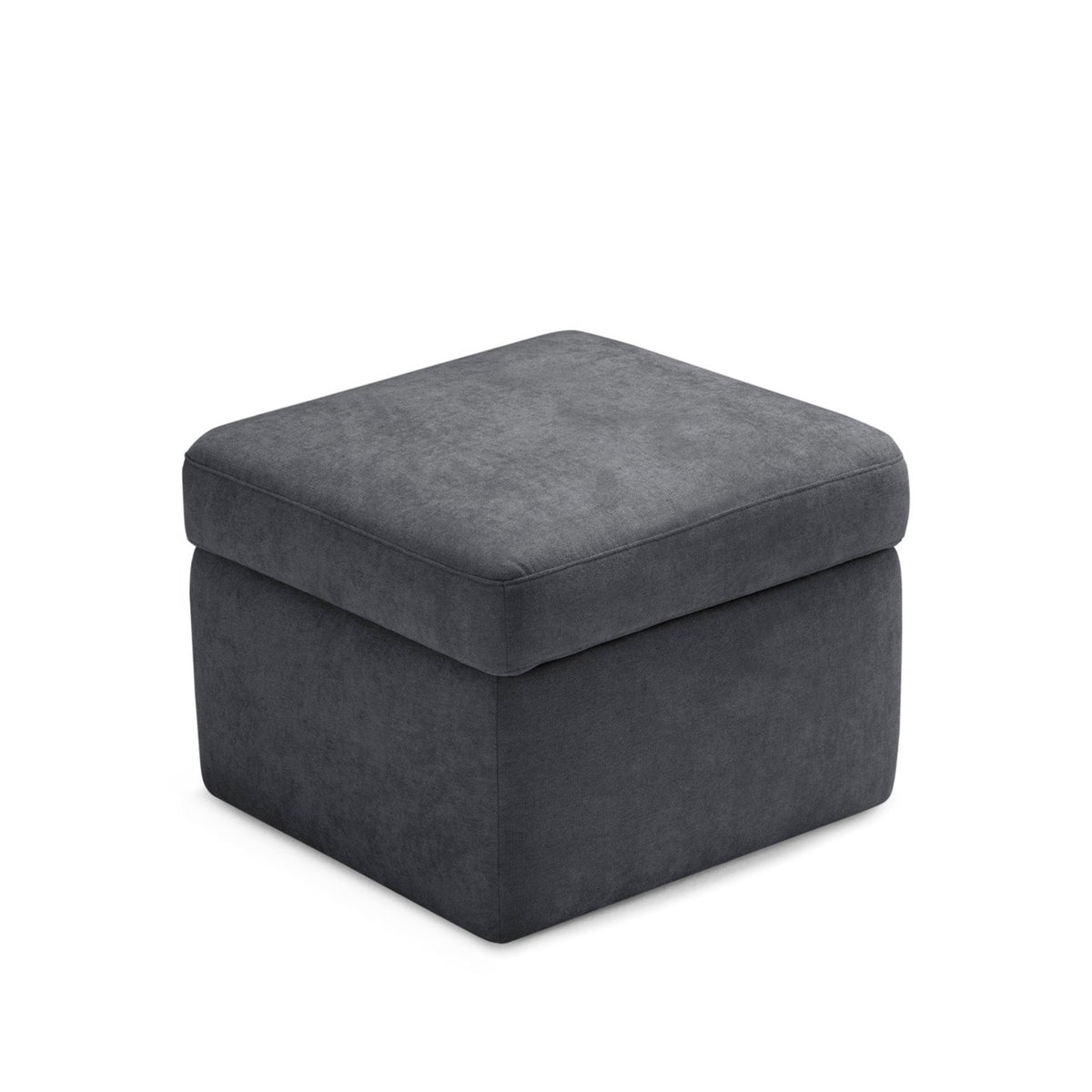 Pouf Contenitore Made in Italy in Tessuto Cinigliato Grigio Scuro - VULGANO