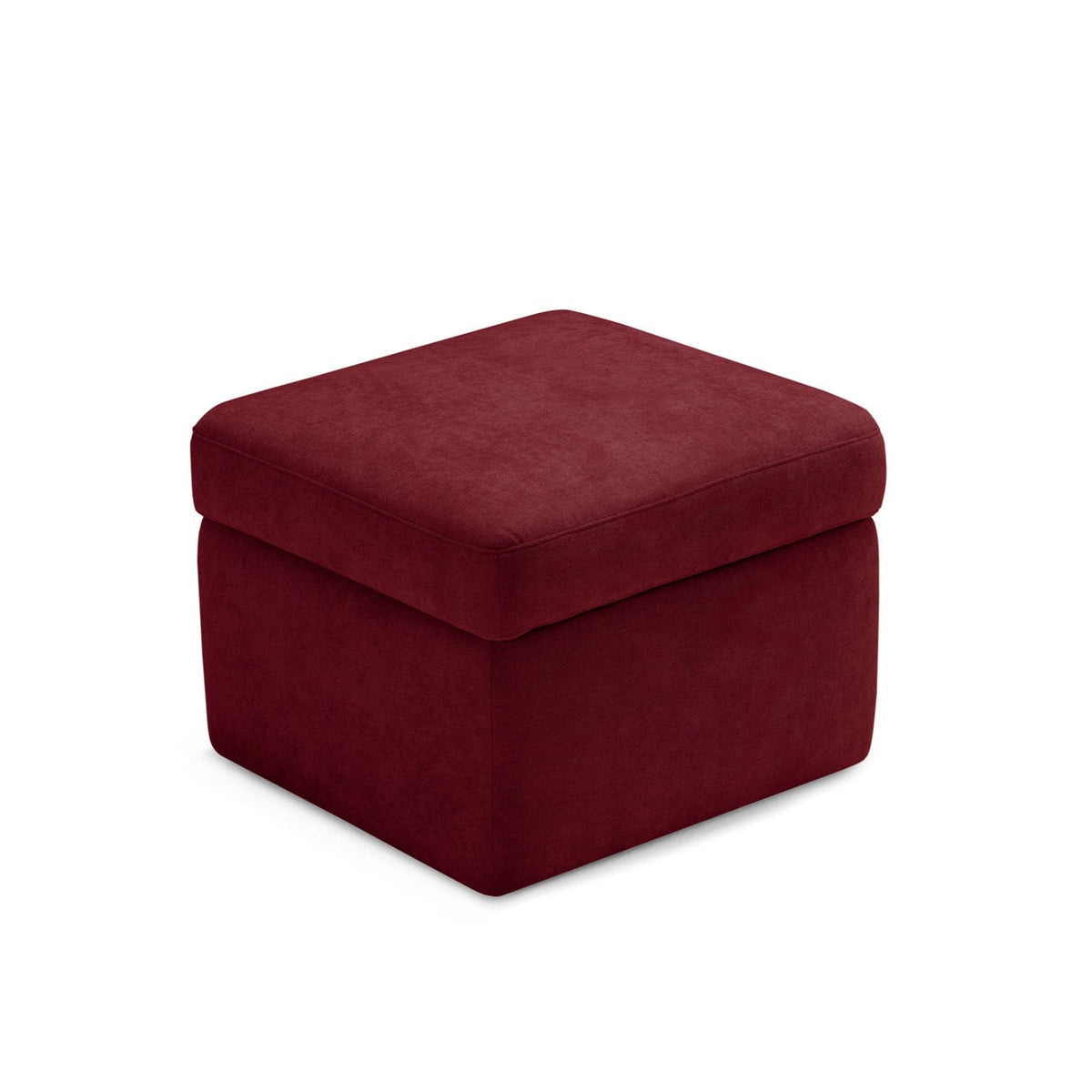 Pouf Contenitore Made in Italy in Tessuto Cinigliato Bordeaux - VULGANO