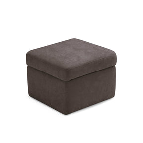 Pouf Contenitore Made in Italy in Tessuto Cinigliato marrone - VULGANO