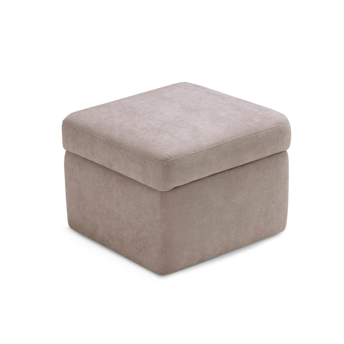 Pouf Contenitore Made in Italy in Tessuto Cinigliato Camel - VULGANO