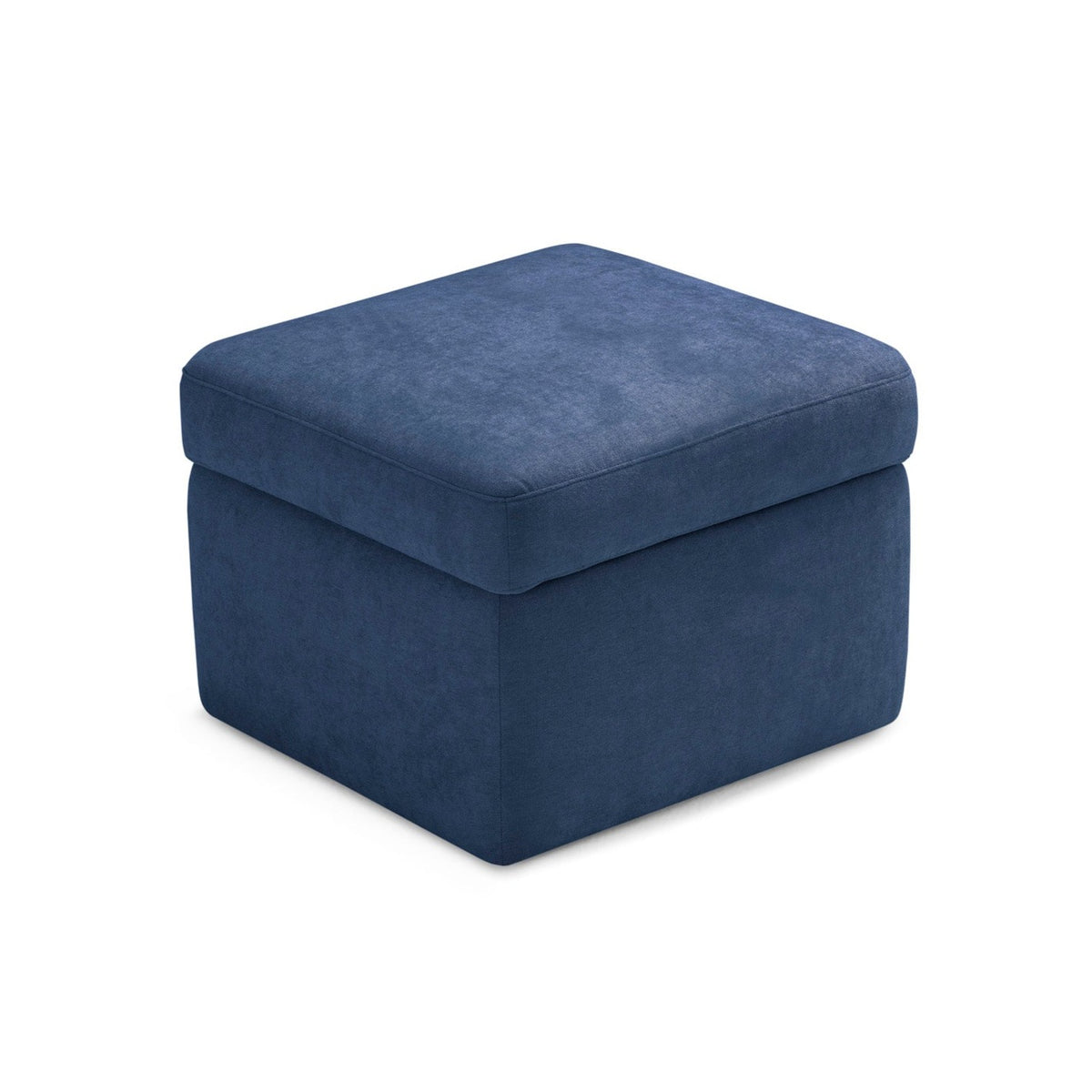 Pouf Contenitore Made in Italy in Tessuto Cinigliato Blu - VULGANO