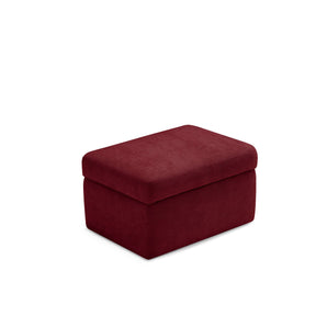Pouf Contenitore Made in Italy in Tessuto Cinigliato Bordeaux - VULGANO
