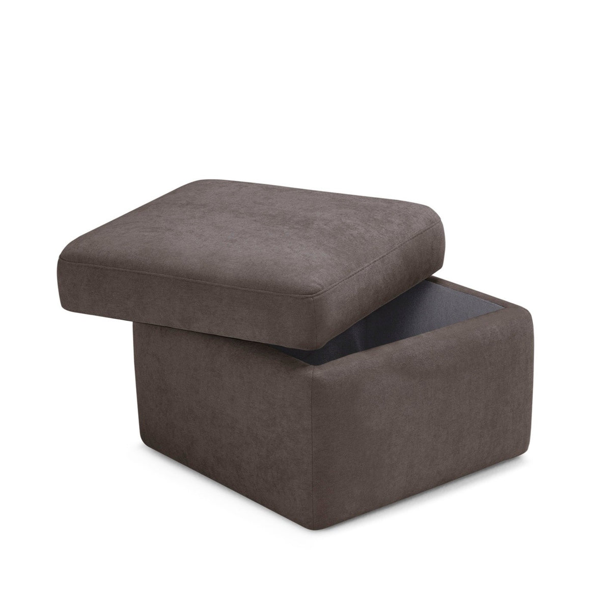 Pouf Contenitore Made in Italy in Tessuto Cinigliato marrone - VULGANO