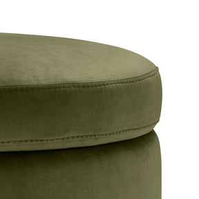 Pouf Contenitore Made in Italy Tondo in Velluto Verde - Paranà