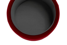 Pouf Contenitore Made in Italy tondo in Velluto Bordeaux - Paranà