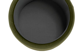 Pouf Contenitore Made in Italy Tondo in Velluto Verde - Paranà